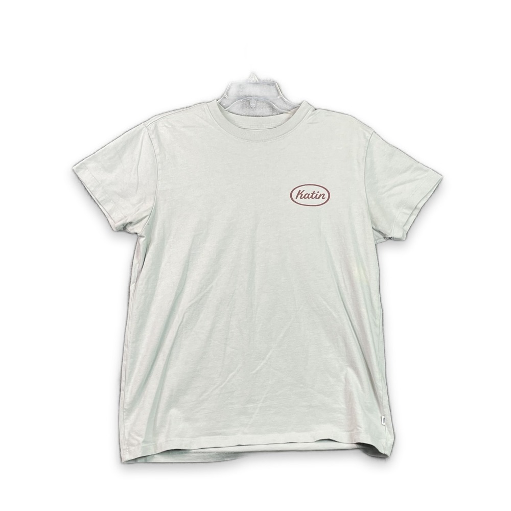 Katin T-Shirt Mens Small Sage Green Cotton Surf Trunks Graphic Beach Streetwear